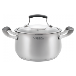 Кастрюля с крышкой Vensal Nouvel accord из нержавеющей стали 6,1л (24см) 1518VS