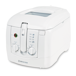 Фритюрница BRAYER 1800 Вт, вмест.прод 600 г, корзина д/масла 3 л, таймер 30 мин 2830BR