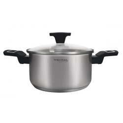Кастрюля с крышкой Vensal Velours noir из нержавеющей стали 3л (20см) 1501VS